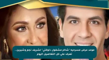 موعد عرض مسرحية “شاكر مشغول دلوقتي” لشريف نجم وشيرين.. تعرف على كل التفاصيل اليوم